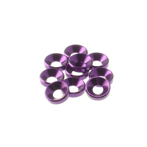 4mm Alloy Countersunk Washer  [Purple] - 69257 - HIRO SEIKO
