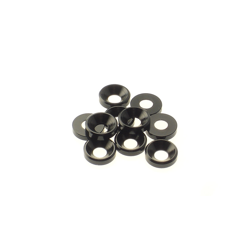  4mm Alloy Countersunk Washer  [Black] - 69259 - HIRO SEIKO