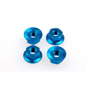  4mm Alloy Serrated Wheel Nut  [T-Blue] - 69591 - HIRO SEIKO