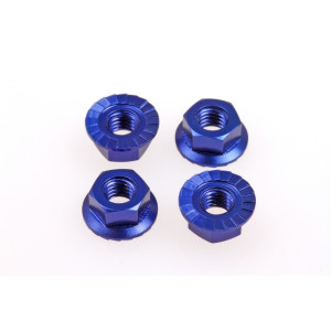  4mm Alloy Serrated Wheel Nut  [Y-Blue] - 69592 - HIRO SEIKO