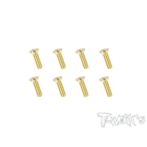 Screws GOLD FHC 2.5x10mm (8) - T-WORKS - GSS-2510C