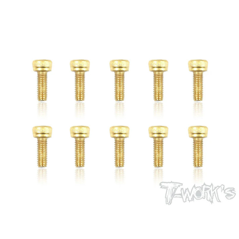Screws GOLD CHC 3x8mm (10) - T-WORKS - GSS-308H