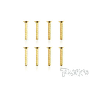 Screws GOLD FHC 3x18mm (8) - T-WORKS - GSS-318C