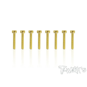 Screws GOLD CHC  3x18mm (8) - T-WORKS - GSS-318H