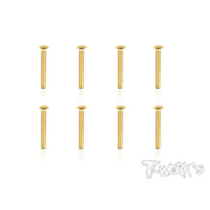 3mmx18mm Gold Button Head Screws (8pcs) - T-WORKS - GSS-318B