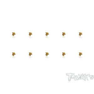 4mmx4mm Gold Steel UFO Screws (10pcs) - T-WORKS - GSS-404U