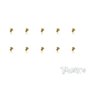 4mmx6mm Gold Steel UFO Screws (10pcs) - T-WORKS - GSS-406U