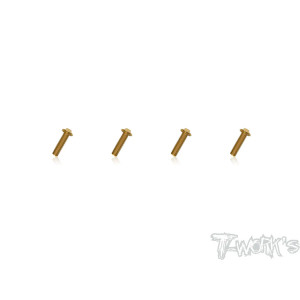 4mmx20mm Gold Steel UFO Screws (4pcs) - T-WORKS - GSS-420U