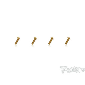 4mmx18mm Gold Steel UFO Screws (4pcs) - T-WORKS - GSS-418U