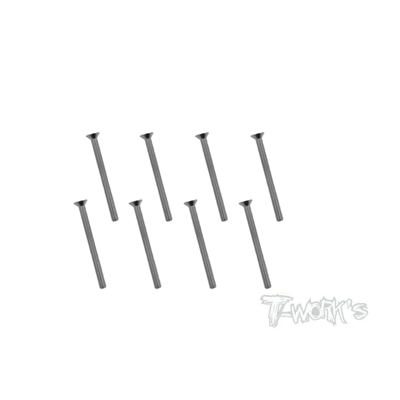 Screws NICKEL FHC 3x20mm (6) - T-WORKS - NSS-325C