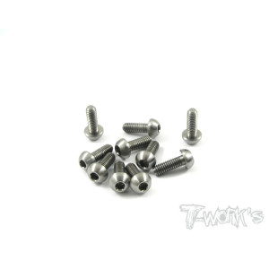 4mmx8mm Nickel Button Head Screw (10pcs) - T-WORKS - NSS-408B