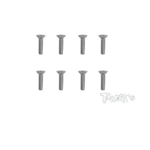 Screws NICKEL FHC 4x10mm (10) - T-WORKS - NSS-410C