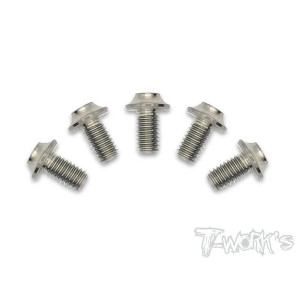 3mm x 6mm 64 Titanium Hex. UFO Screw 10pcs. - T-WORKS - TSS-306U-5