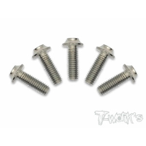 3mm x 10mm 64 Titanium Hex. UFO Screw 10pcs. - T-WORKS - TSS-310U-5