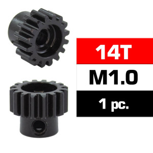 HSS STEEL M1.0 PINION GEAR 14T W/5.0mm BORE - ULTIMATE - UR4310-14