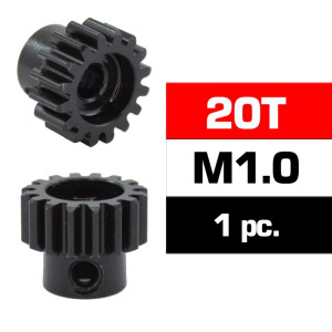 HSS STEEL M1.0 PINION GEAR 20T W/5.0mm BORE - ULTIMATE - UR4310-20