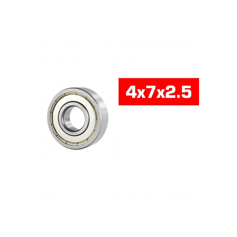 "4x7x2.5mm ""HS"" METAL SHIELDED BEARING SET (2pcs) - UR7856-2 - ULTI