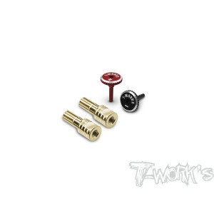 Cache-connecteurs Noir/Rouge + PK 5mm (2+2) V2 - T-WORKS - EA-042-5BR