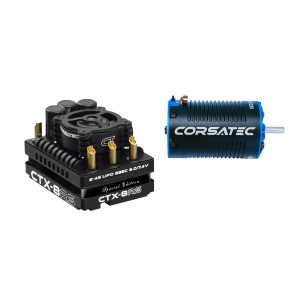 Combo Variateur 1/8 Pro 250A Black Edition + Moteur 2100kv - CORSATEC