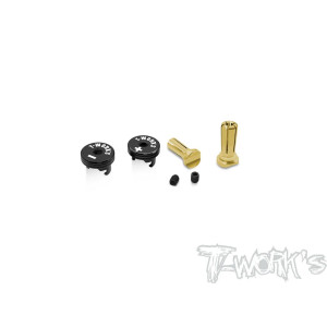 Connecteurs Noir/Noir + PK 5mm Long (2+2) - T-WORKS - EA-040-5BBL