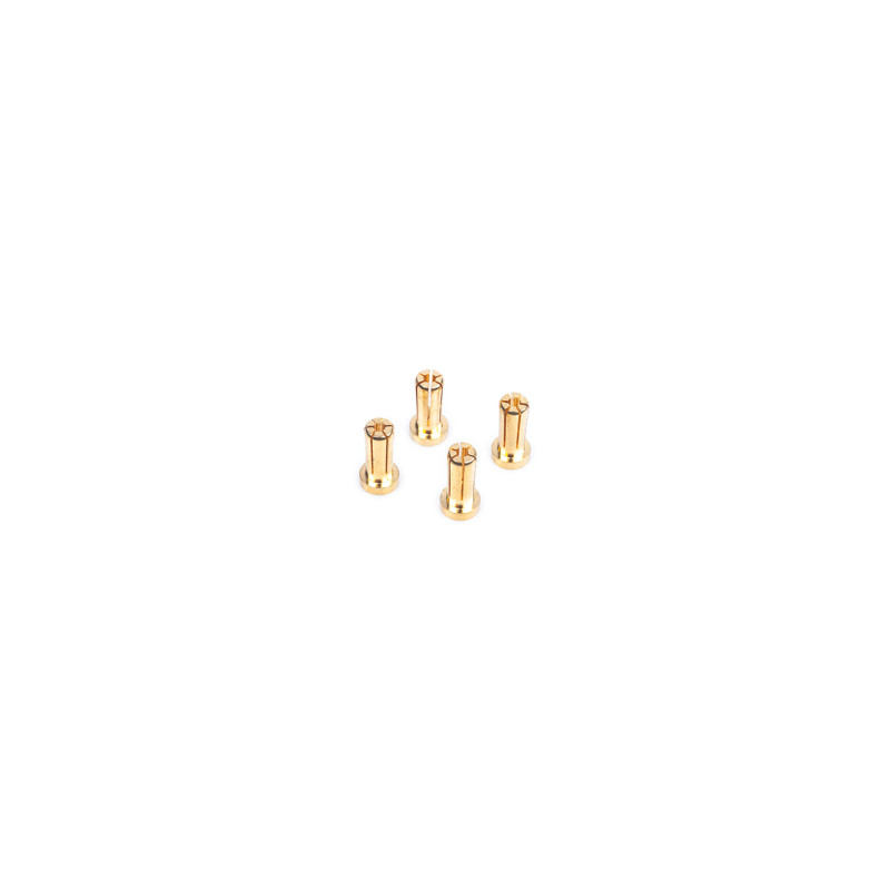5mm Gold connectors - WorksTeam - 14mm length (10 pcs.) - LRP -499305