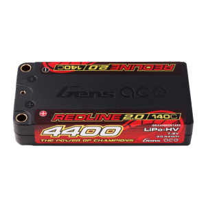Lipo 2S 4400mah 7.6V HV 140C Shorty PK5 - GENS ACE - GA44002S14S5