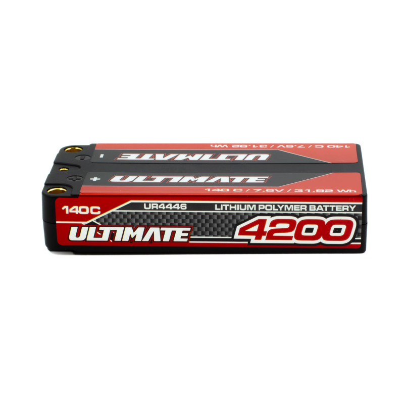 GRAPHENE HV LiPo SHORTY 4200 7.6V 140C 5mm TUBES -ULTIMATE - UR4446