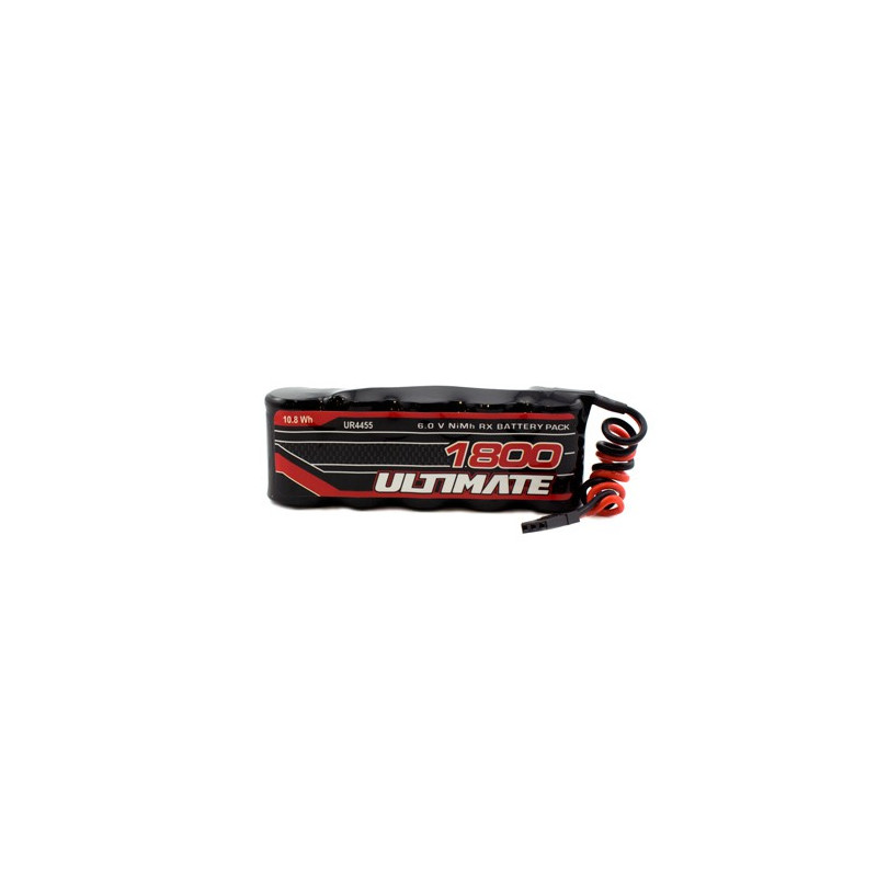 ULTIMATE 6.0v. 1800mAh NiMh FLAT RECEIVER BATTERY PACK JR - UR4455 - 