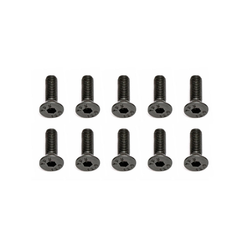 M3 X 10 FLAT HEAD HEX SCREW (10) - ASSOCIATED - 25202