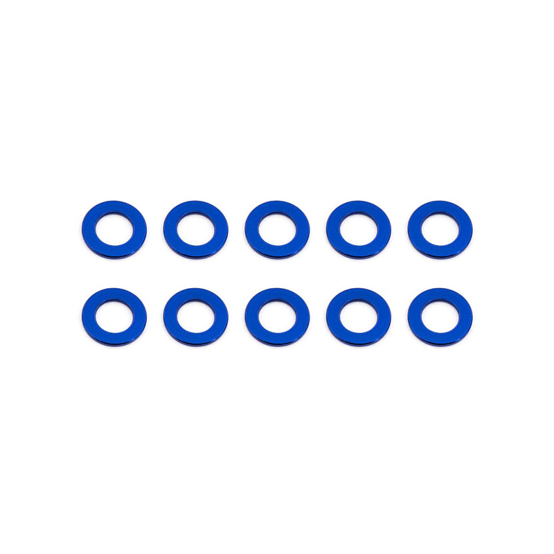 BALLSTUD WASHERS 5.5 x 0.5mm BLUE ALU x10 - ASSOCIATED - 31381