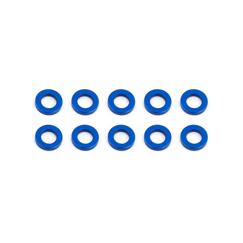 BALLSTUD WASHERS 5.5 x 1.0mm BLUE ALU x10 - ASSOCIATED - 31382
