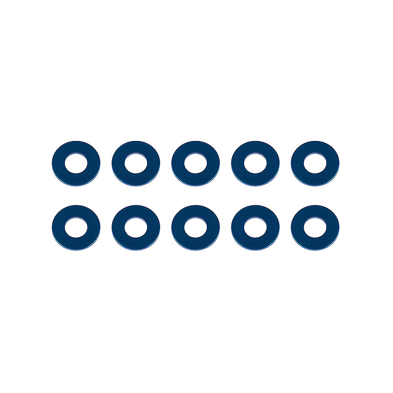 Rondelles alu bleues 7.8x3.5x.0.5 (10)  - ASSOCIATED - 31387