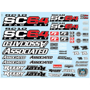 RC10SC6.4 DECAL SHEET - ASSOCIATED - 71180