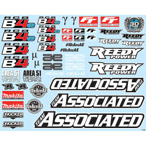 RC8B4 DECAL SHEET - ASSOCIATED - 81588
