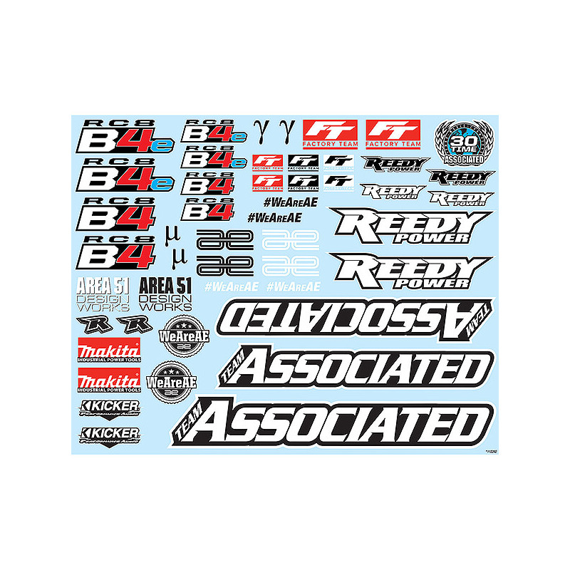 RC8B4 DECAL SHEET - ASSOCIATED - 81588
