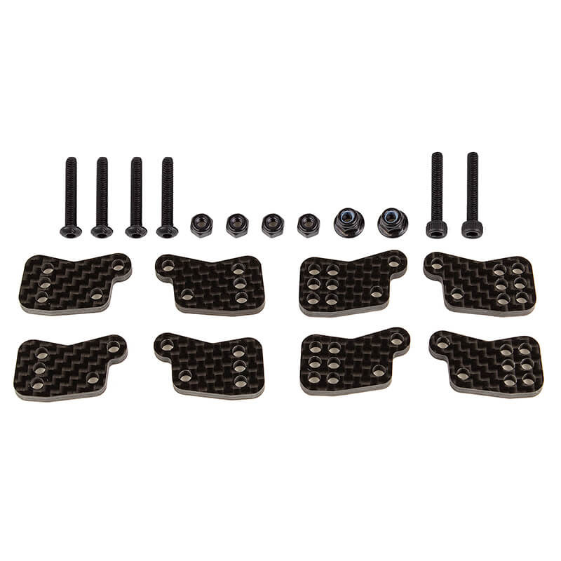 RC8B4.1/e FT REAR HUB TOWER SET. CARBON - ASSOCIATED - 81649