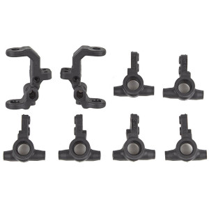 RC10B7 FT CASTER/STEERING BLOCKS CARBON - ASSOCIATED - 92415