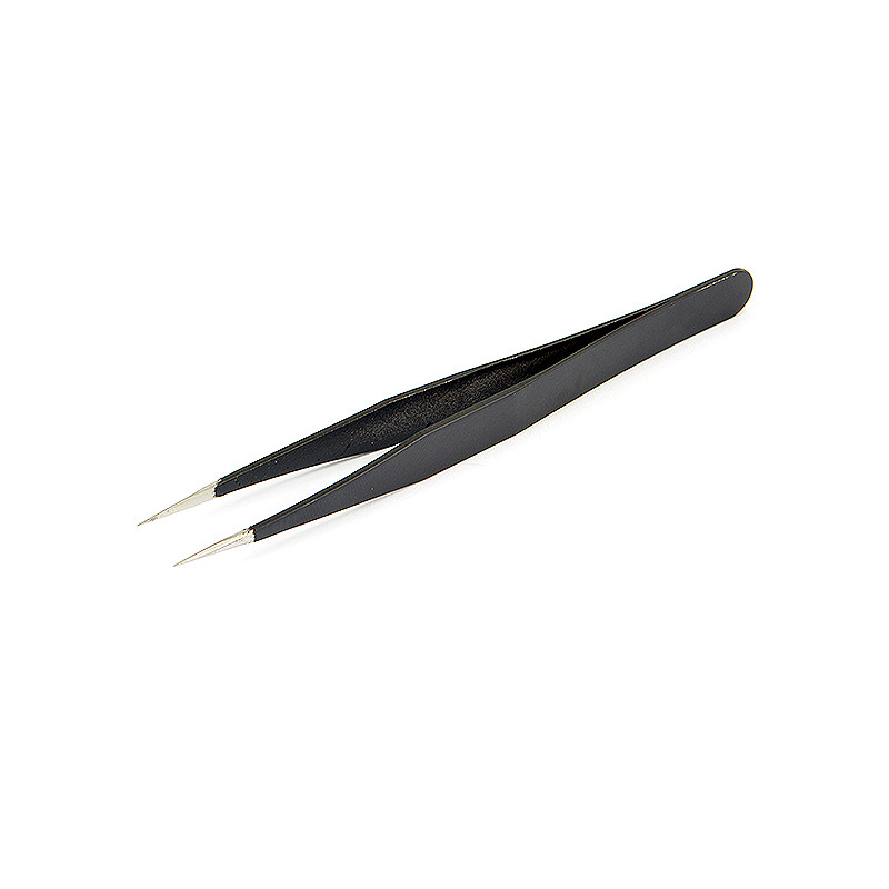 STRAIGHT BLACK TWEEZERS  - CENTRO - C0519S