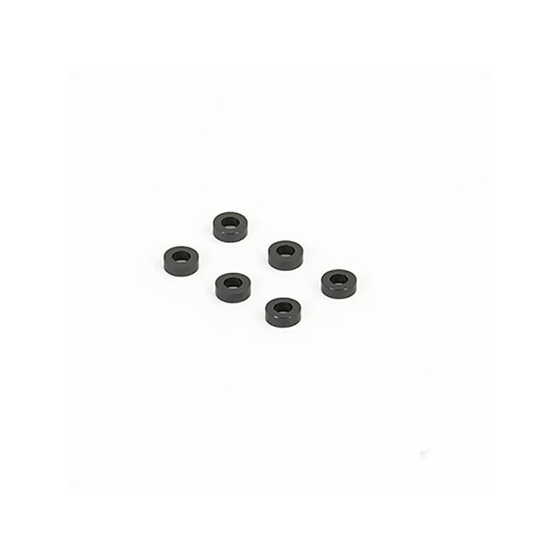 BLACK M3 FLAT WASHER 5.75mm x 2.0mm (6) - CENTRO - C0635-4