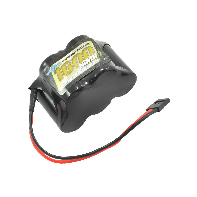 1600mah 6.0V RECEIVER PACK HUMP(JR PLUG) - VOLTZ - VZ0112