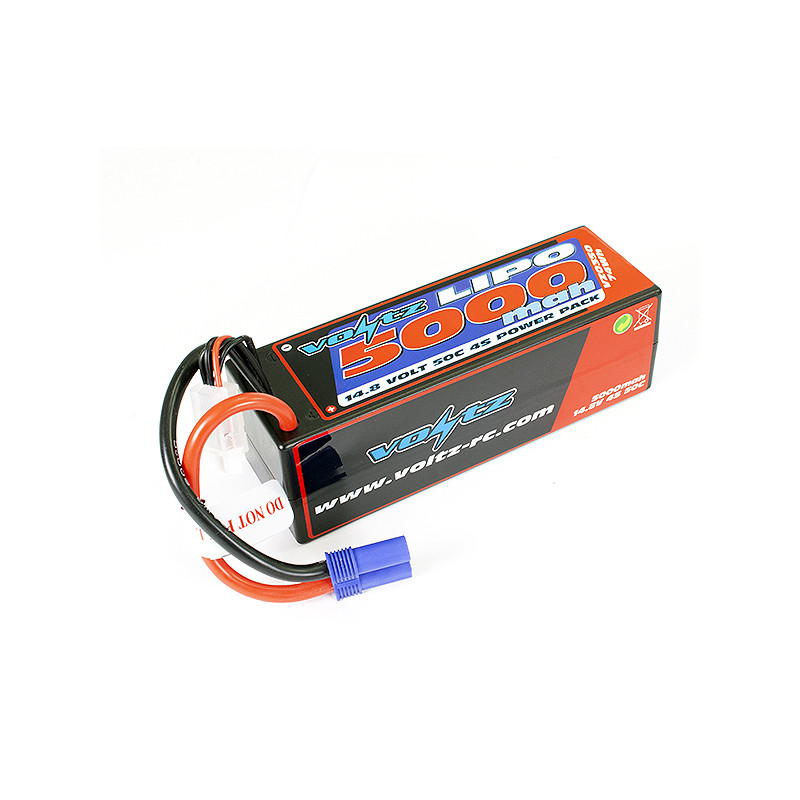 5000mah HARDCASE 14.8V 50C LIPO STICK EC5 - VOLTZ - VZ0350EC5