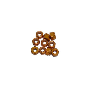 3 mm. ALU. NYLON NUT GOLD (10pcs) - UR1502-G - ULTIMATE