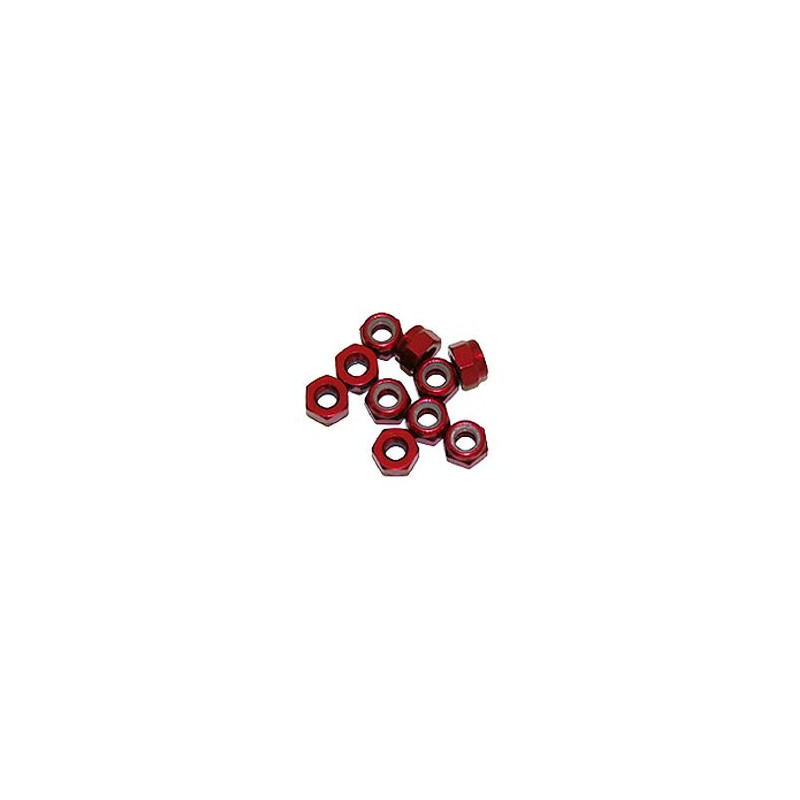 3 mm. ALU. NYLON NUT RED (10pcs) - UR1502-R - ULTIMATE