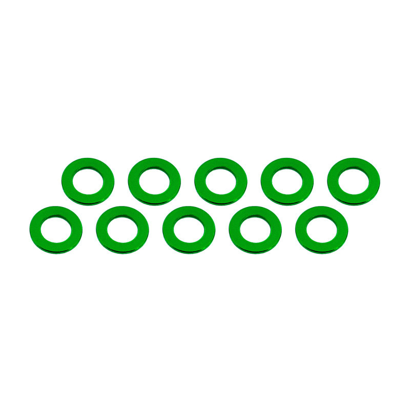 ALUMINUM SHIM (3x6x0.5mm)  GREEN (10pcs) - UR1504-GR - ULTIMATE
