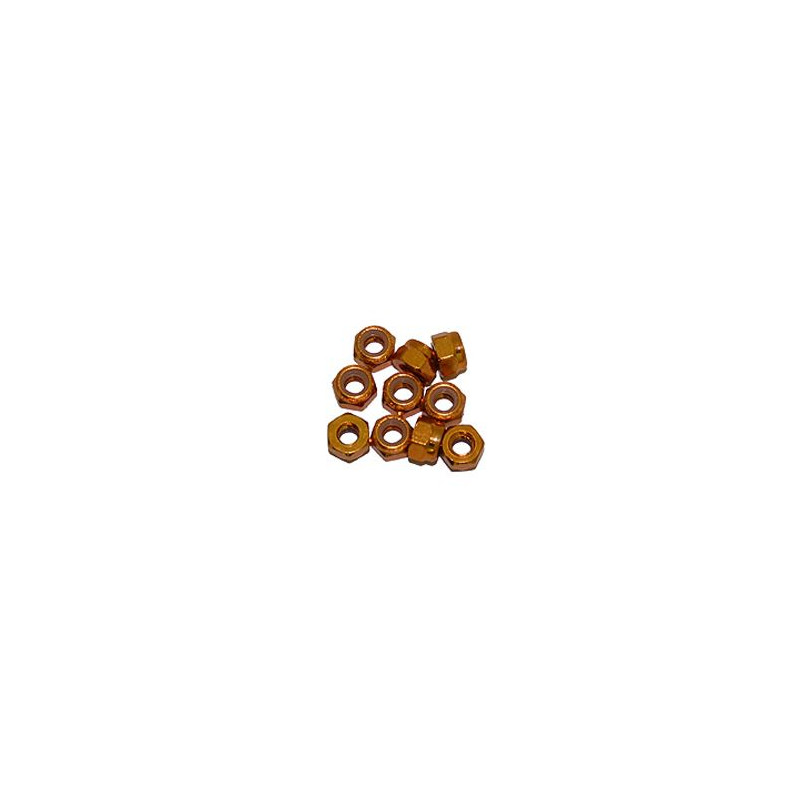 4 mm. ALU. NYLON NUT GOLD (10 pcs) - UR1512-G - ULTIMATE