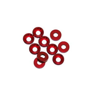 4 mm. ALU WASHER RED (10 pcs) - UR1511-R - ULTIMATE