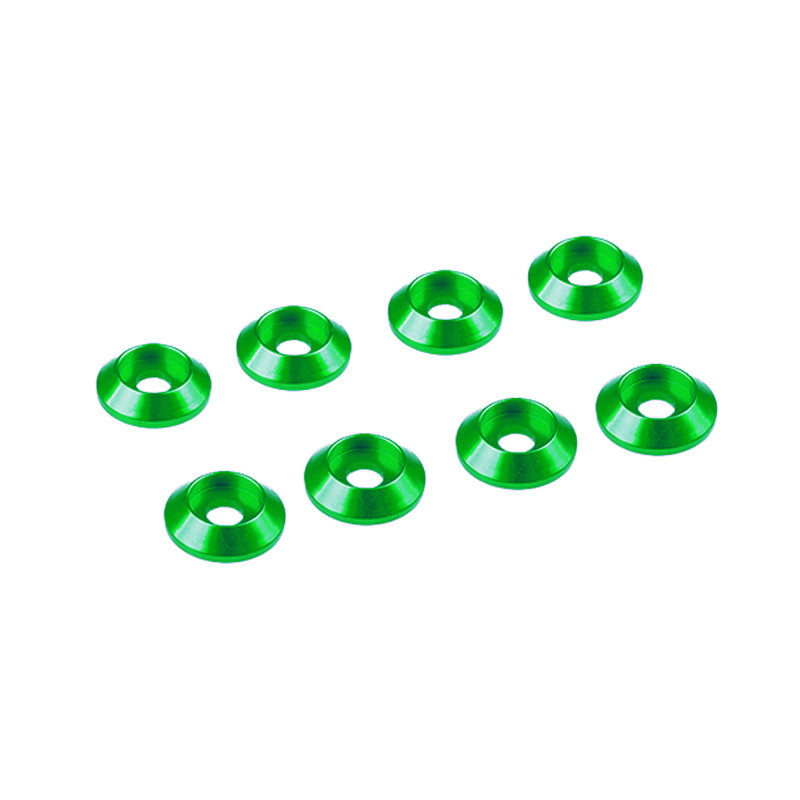 3MM ALUMINIUM CAP HEAD WASHER GREEN (8 pcs) - UR1521-GR - ULTIMATE
