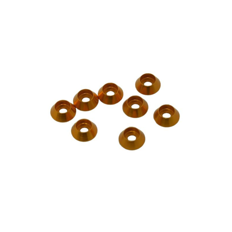 3MM ALUMINIUM CAP HEAD WASHER GOLD (8 pcs) - UR1521-G - ULTIMATE