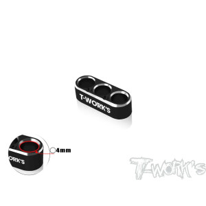 Passe fils 3 trous 4mm (14awg) Noir - T-WORKS - EA-046-B4-BK