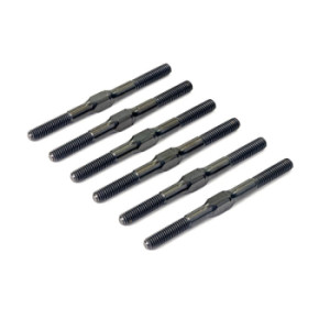 RC10B7 TITANIUM TURNBUCKLE SET (6PC) - BLACK - CENTRO - C0249BK